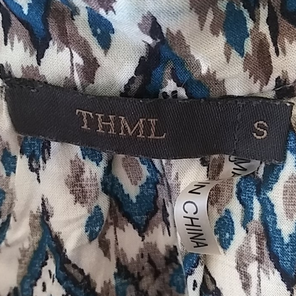 THML Green & Beige Top Size S - Picture 4 of 8